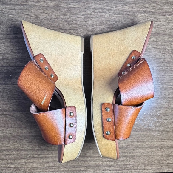 torrid Shoes - Torrid Studded Platform Wedge Clogs Brown 9W Wide Width Boho